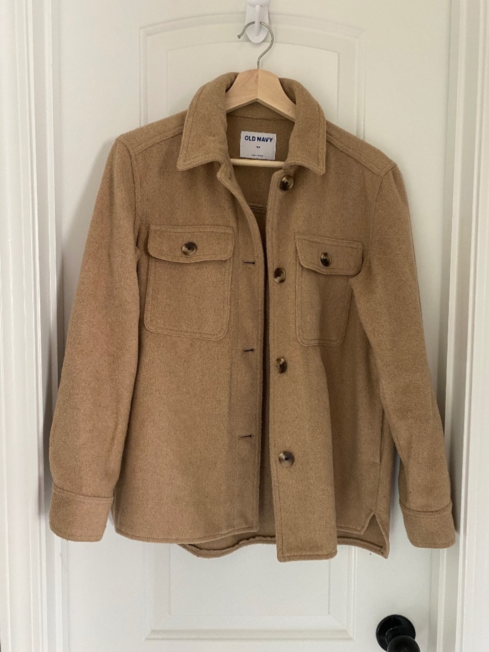 Old Navy Tan Flannel Shirt Jacket